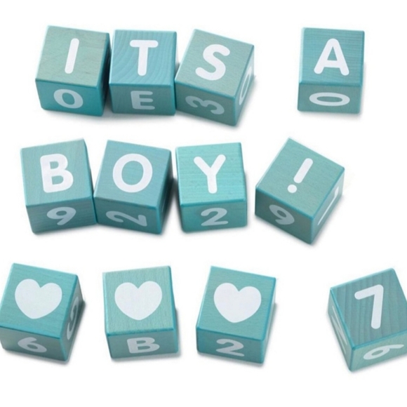 NWT Hallmark wooden block set for baby boys - Picture 2 of 5